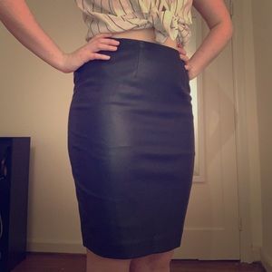 Ann Taylor Faux Leather Pencil Skirt